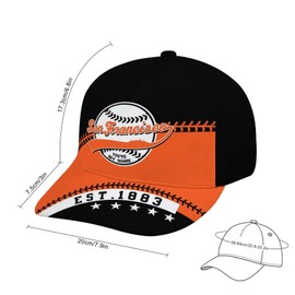 Baseball City Style Adjustable Hat Unisex Adult Game Day Team Color Snapback Cap Sports Fan Gift for Men Women, One Sizes Fits All