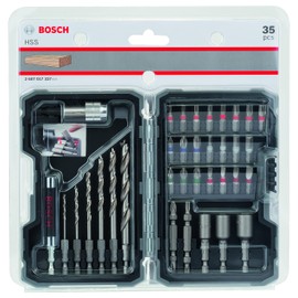 Bosch Bosch Professional 35tlg. HSS Holz Bohrer und Bit Set Extra Hart (Kreuzschlitz-, Pozidriv-, Hex-, TH-, S-Bit, Zubeh?r Bohrschrauber und Schraubendreher)