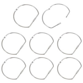 FINGERINSPIRE 8 Pcs Binding Book Rings 4 Inch/10cm D-Shaped Key Storage Ring Loose Leaf Binder Rings Office Book Ring Clips Large Index Card Ring Metal Rings for Index Cards Rings for School Office