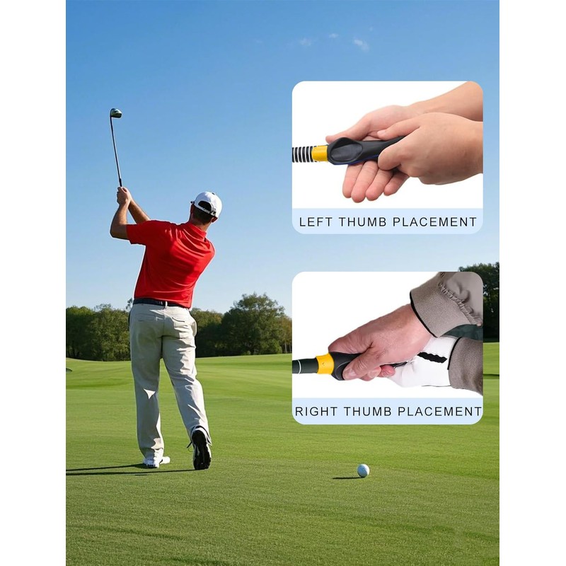 Golf Grip Trainer Attachment For Developing Correct Hand Positioning Habits