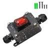 IP67 Waterproof Inline Switch with Red Light Rocker Button, On