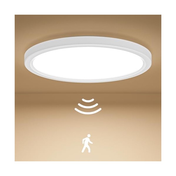 Birnetek Birnetek? Deckenlampe mit Bewegungsmelder Innen, 18W 4000K LED Deckenleuchte