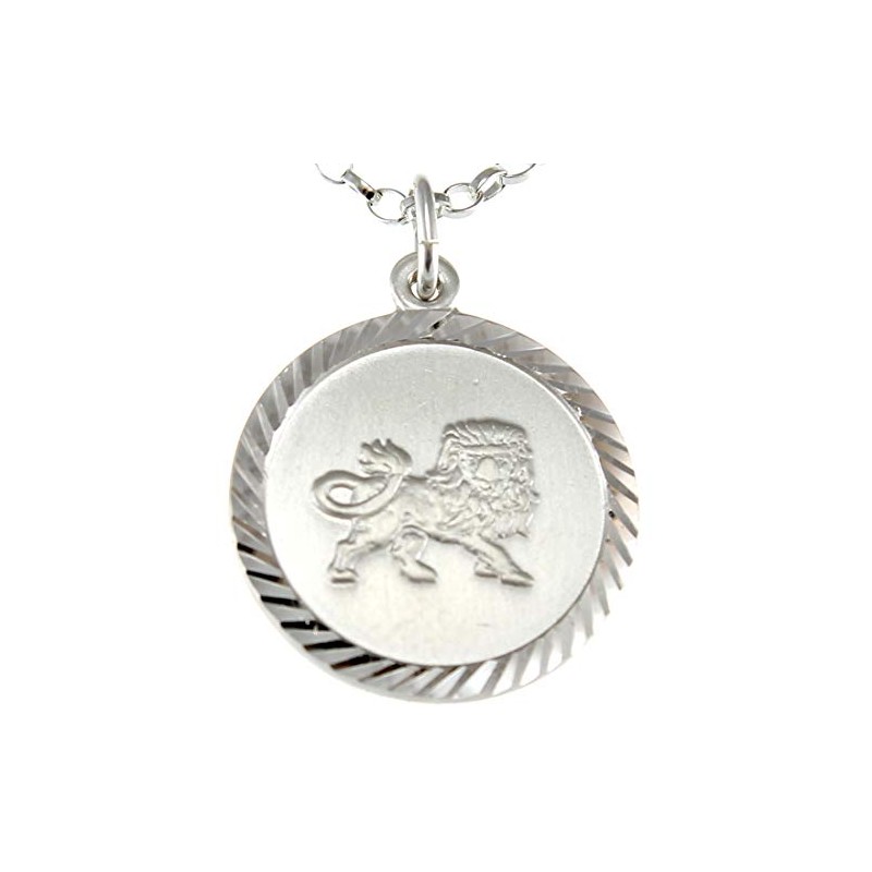 Sterling Silver Leo (The Lion) Pendant Necklace & 18" Chain