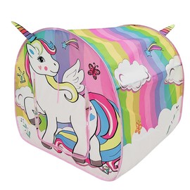 Kids Play Tent Automatically Open Foldable Into Carrying Bag Cartoon Kids Playhouse for Outdoor Indoor Camping Beach Christmas Gifts