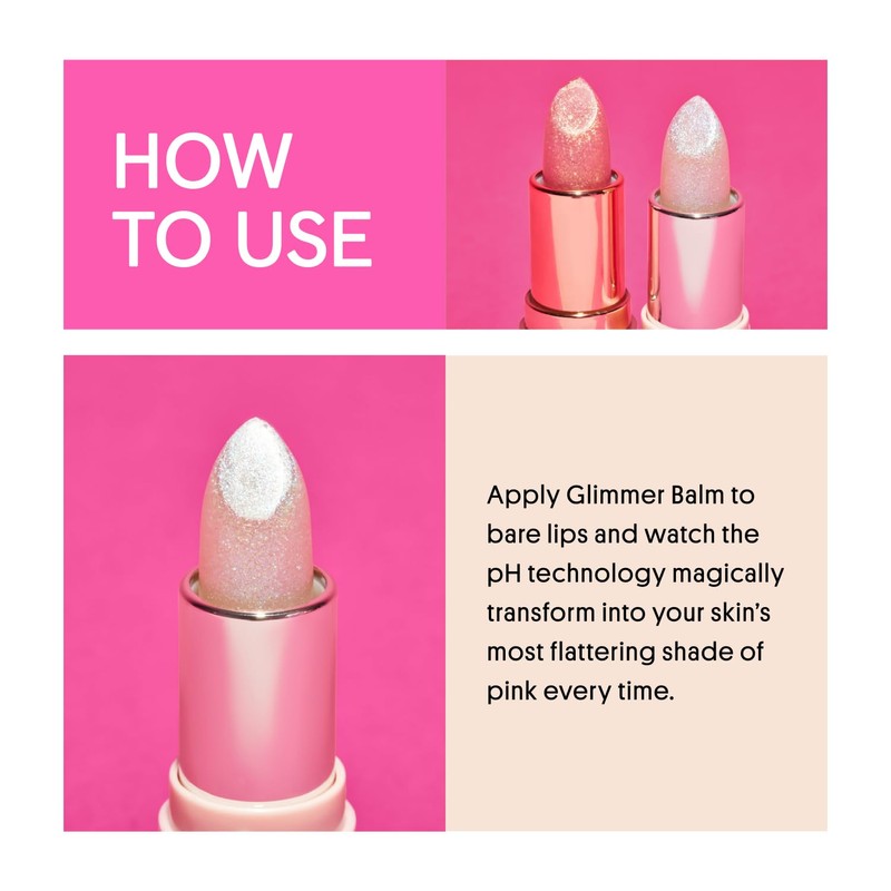 Winky Lux Unicorn Glimmer Balm -Hydrating ph Lip Balm, Natural