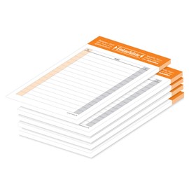 PRICARO Typo Shopping List Orange A6 Pack of 5