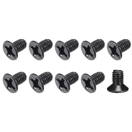 METALLIXITY Flat Head Machine Screws (M3 x 5mm) 150pcs, Carbon Steel Phillips Screws -for Home Office Appliance Equipment 3C Equipment Products，Black