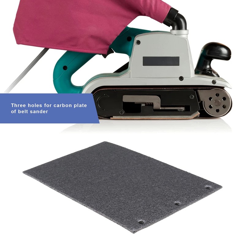 EMSea 2pcs Belt Sander Carbon Backing Plate Pad Compatible with