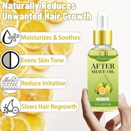 3 PCS After Shave Oil Women, Soothing & Moisturizing Formula for Ingrown Hair & Dryness, Natural Deodorant for Women Prevention & Odor Control(Lemon)