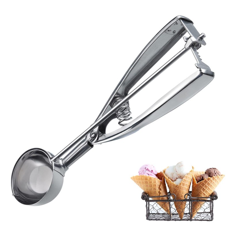 Westmark Speiseeislöffel/Eisportionierer, mit Zangengriff, Länge: 21,8 cm, Rostfreier Edelstahl, Profi,