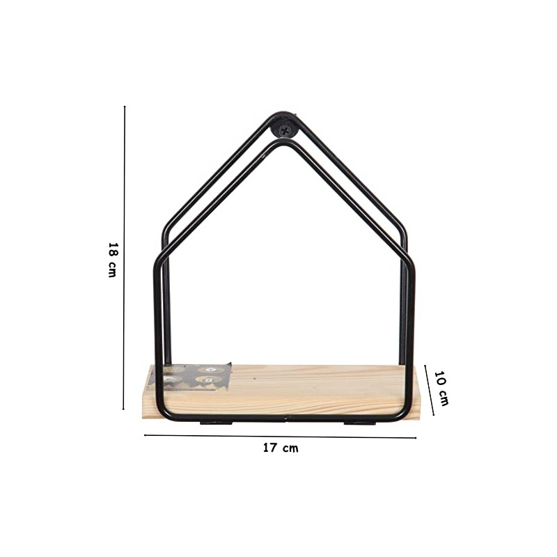 Jolie Max Mini Floating Wall Shelf - Wall-Mounted Pine Wood