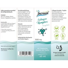 Liposomal Collagen Drops High Dose - (150,000mg Collagen Per Pack) 5000mg Collagen Per Daily Dose with 10,000µg Biotin, 1000µg Keratin and 50mg Saw Palmetto Extract - MCT Oil - High Bioavailability