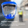 Bojueshaw Anti-Fog Full Face Shield with Adjustable Strap,Reusable HD Clear