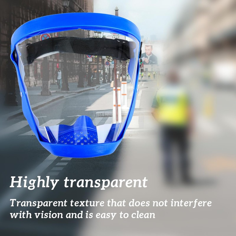 Bojueshaw Anti-Fog Full Face Shield with Adjustable Strap,Reusable HD Clear