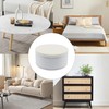 bociloy 4PCS 2Inch Self-Adhesive Round Furniture Riser, White Carbon Steel