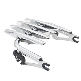 YHMOTO Stealth Detachable Luggage Rack Compatible for Harley Touring Street Glide Road King Electra Glide 2009-2022 (Chrome)