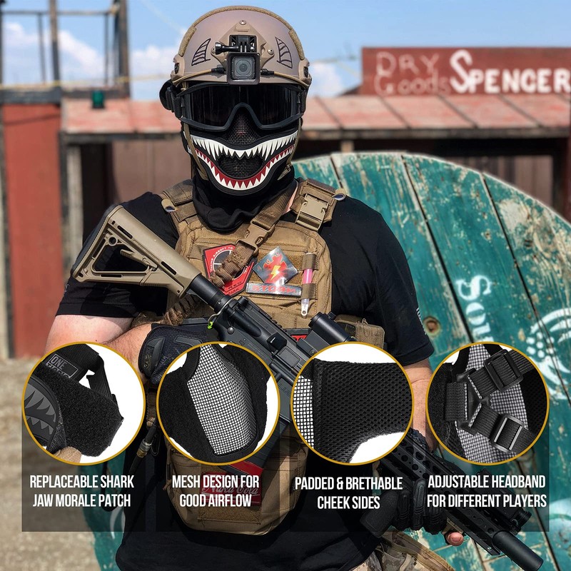 OneTigris X Storm Airsoft Mask Foldable Mesh Mask with Removable