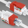 Everest Media Solutions 45° Angled CAT6 Keystone Jack in Orange