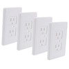 Mipcase 4Pcs Childproof Socket Covers French Style Outlet Plug Protectors