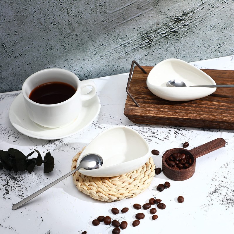 4 Pieces Coffee Spoon Rest and Spoon Small Teaspoon Holder