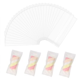 Penta Angel Nougats Candy Bags 400Pcs Clear Plastic Caramels Gift Candy Wrappers Packing Bags Pouch for Christmas Theme Party Candies Making (Clear)