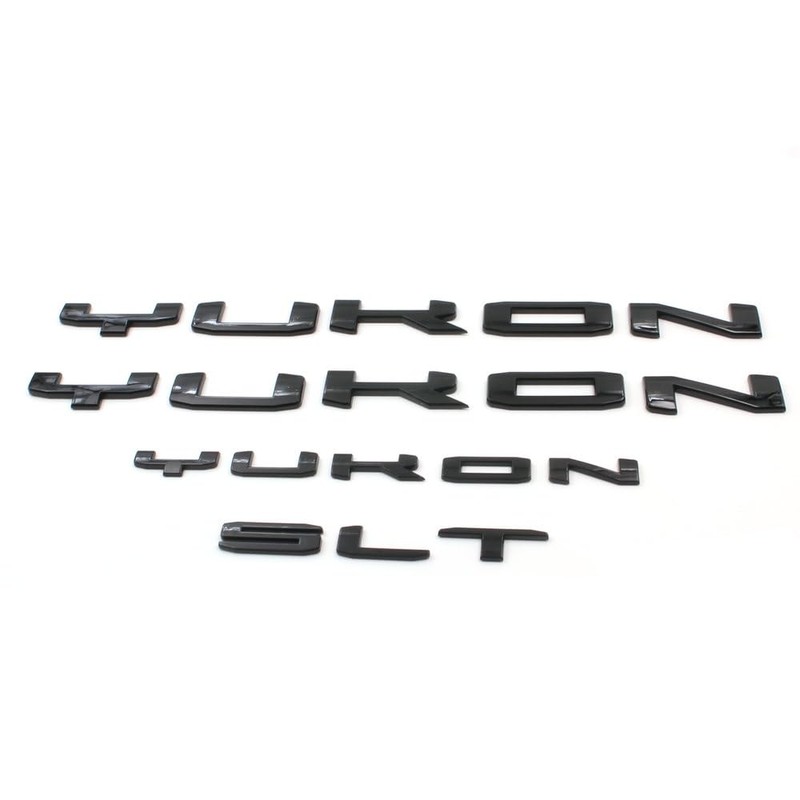 4PCS Set Door Rear SLT Yukon Emblems Letters 3D Badge
