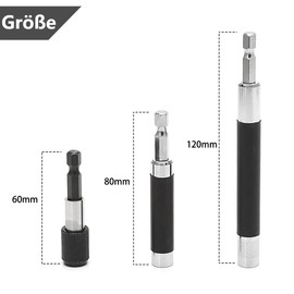 Saipor Pack of 3 Quick Change Bit Holder Magnetic Drill Extension Holder 1/4 Inch Hex Shank Screwdriver Bit Holder Drill Chuck Adapter for Screws Nuts