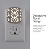 Lights by Night Decorative LED Night Light, Brushed Nickel Flower