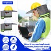 10 Pack Hard Hat Sun Shade Full Brim Neck Cover,