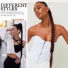 Long Ponytail Extension, 60cm Long Braided Ponytail with Tie Ponytail