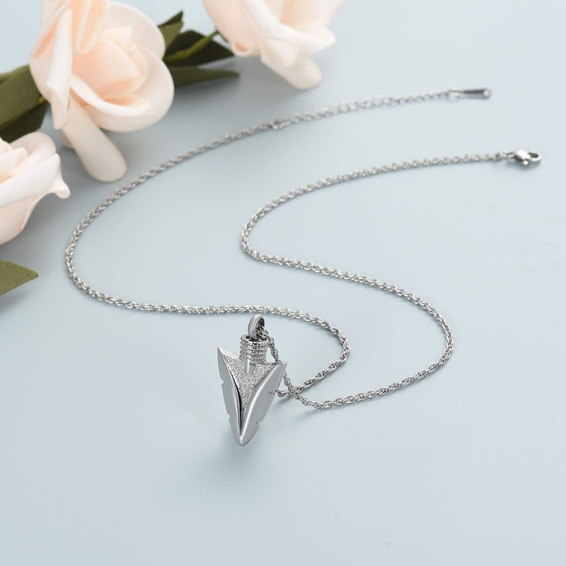 shajwo Cremation Jewelry Arrowhead Urn Necklace for Ashes for Women