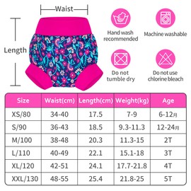 BIG ELEPHANT Baby Swim Nappies 3 Pack Reusable Adjustable Washable Waterproof Swim Nappy for Boys Girls 4T