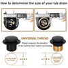 Tip-Toe Tub Drain, Bathtub Drain Replacement Kit, with 2 Hole