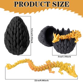 3D Printed Dragon Egg Mysterious Dragon Toy, Dragon Egg, 3D Dragon, Dragon Egg with Dragon, 3D Dragon in Egg, Home Office Decoration, Desk Toy, Easter Basket, Filler Gift