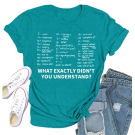 Qskall Womens Nurse Shirt School Nurse T-Shirt Nursing Life Tee Top Cyan