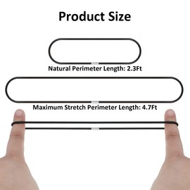 Trash Can Bands Set of 3, Black, Blue, Grey, Fits 13 to 30 Gallon Trash Cans, Hongmed Garbage Bag Elastic Rubber bands, Durable Rubber Bands with strong elasticity, Homewares Colorful Litter Box Bands Good for Home Office School Indoor and Outdoor