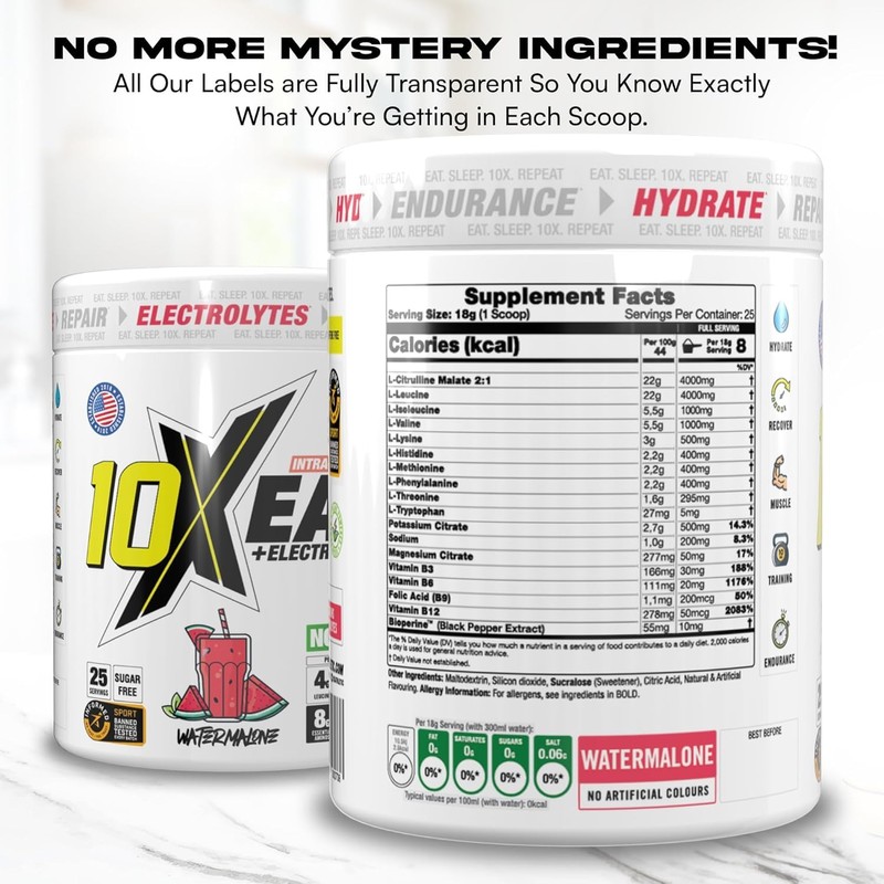 10X Athletic EAA Essential Amino Acids - Appletize, Muscle Recovery