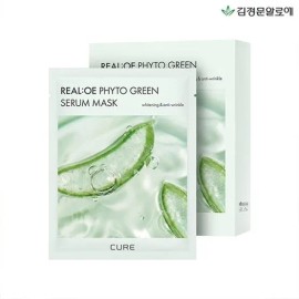 Kim Jeong-moon Aloe Lassence Loe Cure Phyto Green Serum Mask (20 sheets) / 김정문알로에 라센스 로에 큐어 피토그린 세럼 마스크(20매)