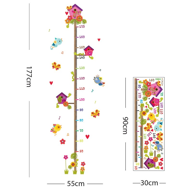 Generic Bird's Nest Height Meter Wall Sticker Height Measurement Sheet