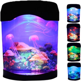 XUEQI USB Aquarium Mood Light, Jellyfish Lamp LED Fantasy Lava Lamp Realistic Jellyfish Light, Home Office Gift for Men Women Kids