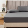 Soifox King Size Fitted Sheet Dark Grey - Bed Sheets