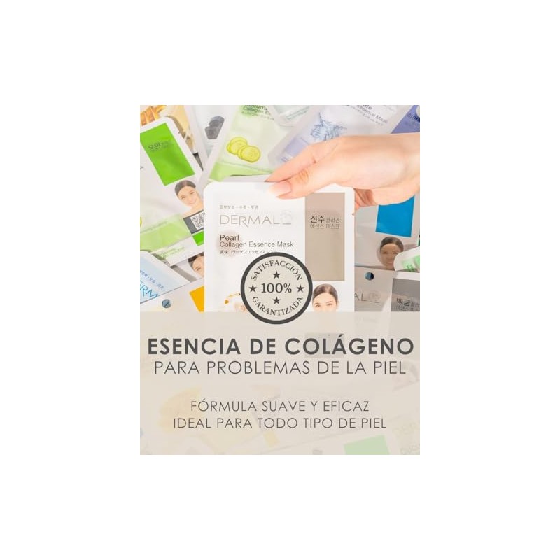 DERMAL Korea - Surtido de 16 Mascarillas faciales. Mascaras Coreanas