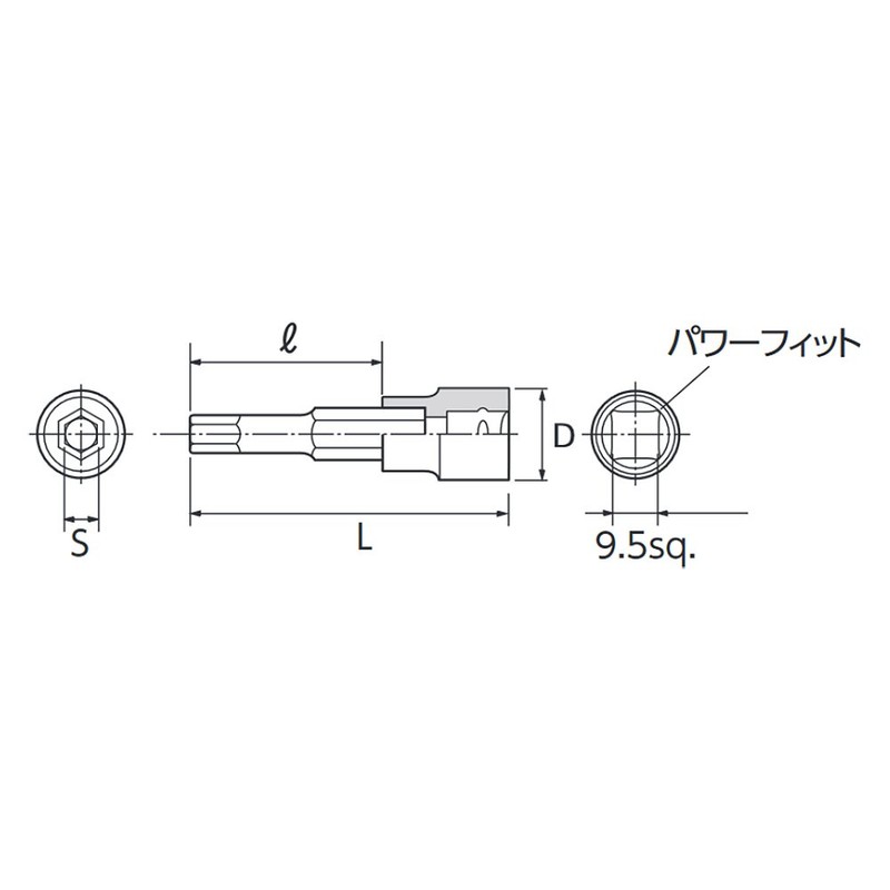 Kyoto Machine Tools (KTC) Short Hexagon Socket BT3-1/8S-S