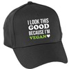Hippowarehouse I Look This Good Because I'm Vegan Baseball Cap