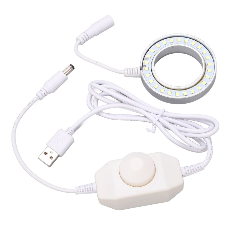 LED Ring Light Adjustable for Stereo Microscope Industrial Camera Imaging