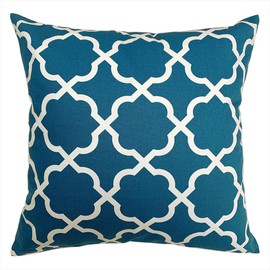 Gold Cushion Cover Cotton Print Made in Japan (45x45, Alfes Blue)