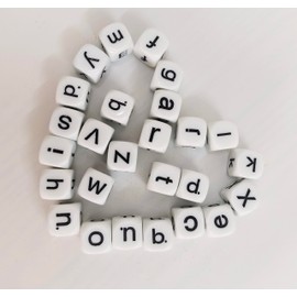 Creative Game English Letter Dice Set, Including 26 Lowercase Letters Engraved On Dices for Party Favors, Travel Games, Camping Games for Family Game Night, and Education for Adults and Family