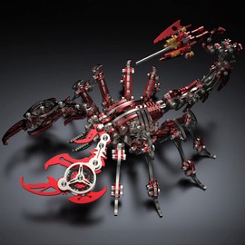 3D Metal Puzzle Scorpion King Kit 200 Pieces Metal 3D Puzzle Model Kit, Advent Calendar 2022 Puzzle Adult Gift Ornaments Metal Scorpion 3D Puzzle Kit - Red