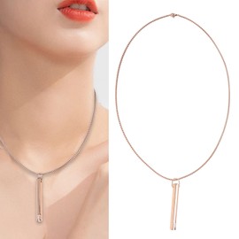 Breathing Necklace, Anxiety Necklaces for Women and Men, Mindful Breathing Necklace for Anxiety and Stress Relief, Mindfulness Tool for Meditation, Relaxing, Stress Reduction (Rose Gold)