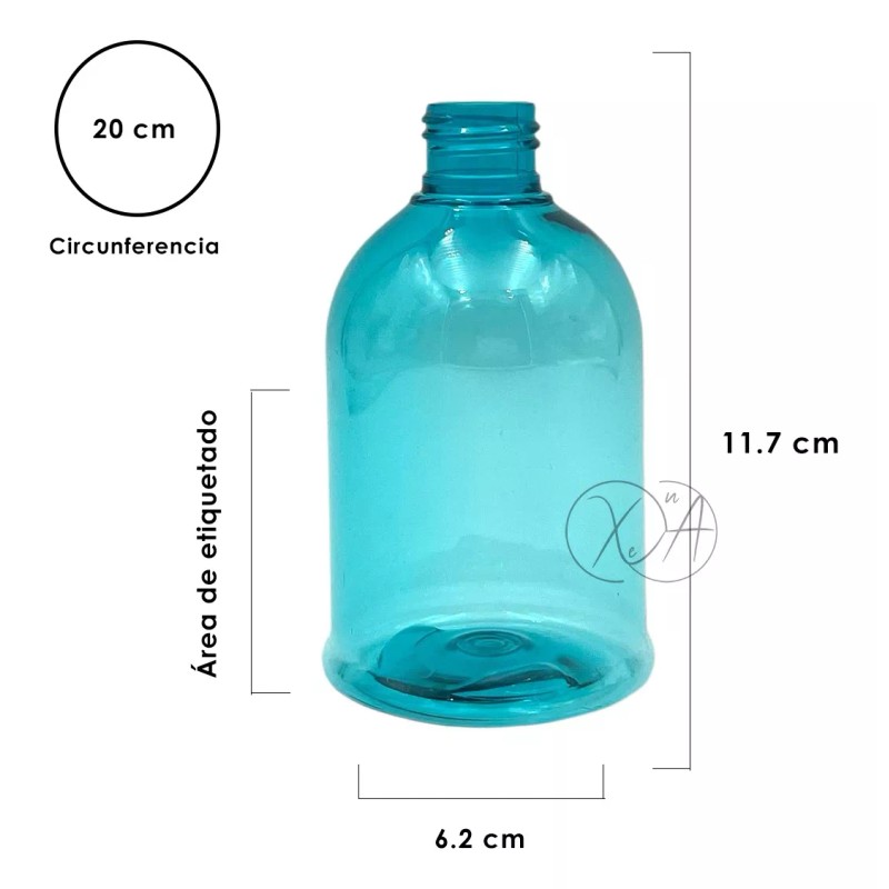Xena Envases Plasticos Colores 250 Ml Sin Tapa Rosca 24